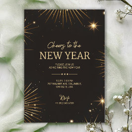 Convite A festive new year's invitation card