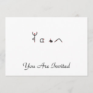 Convite A figura picante do ioga representa a ortografia Y