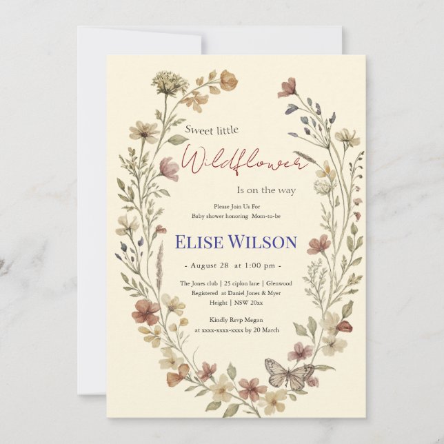 Convite A flor doce está a caminho (Frente)