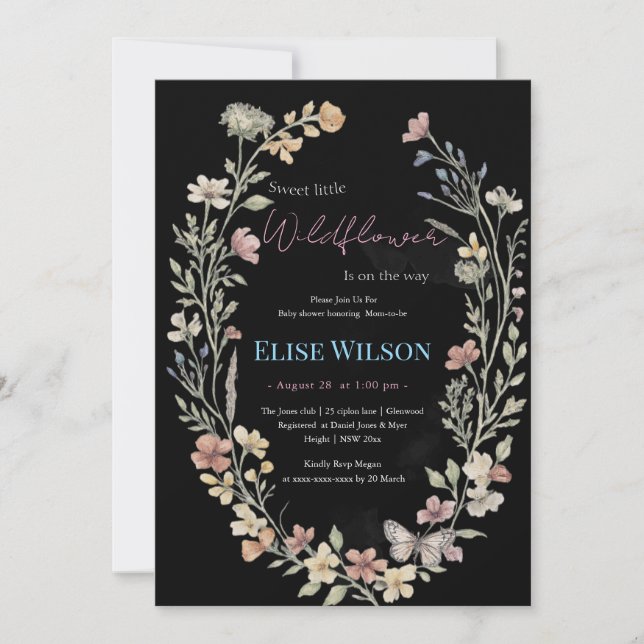 Convite A flor doce está a caminho (Frente)