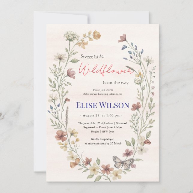 Convite A flor doce está a caminho (Frente)