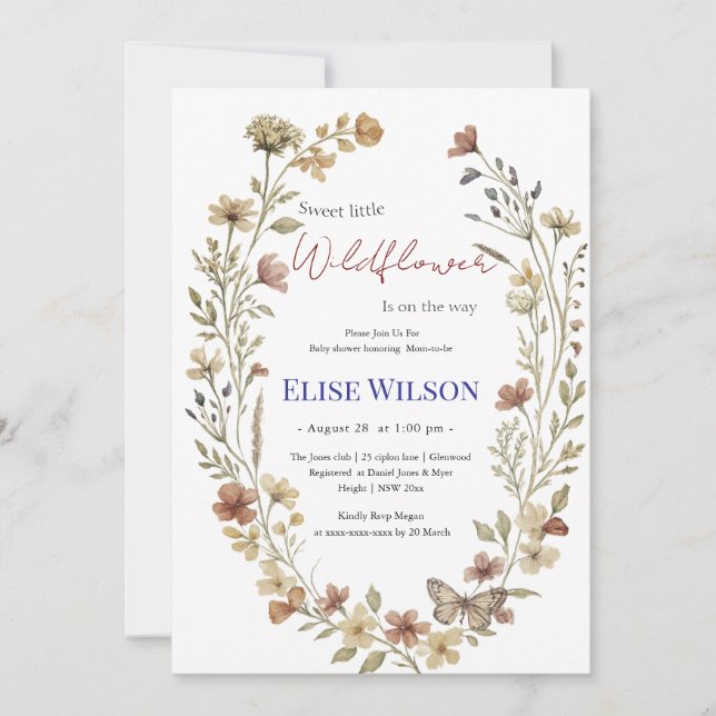 Convite A flor doce está a caminho (Frente)