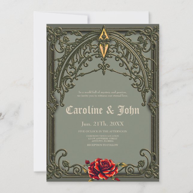 Convite A flor vermelha, a flor da afeição. (Frente)