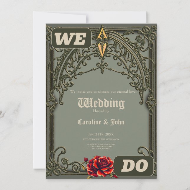 Convite A flor vermelha, a flor da afeição. (Frente)