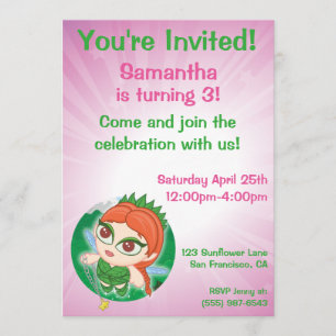 Convite A floresta mágica de Alyssa