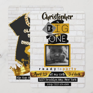 Convite A foto do primeiro aniversario do BIG One Hip Hop