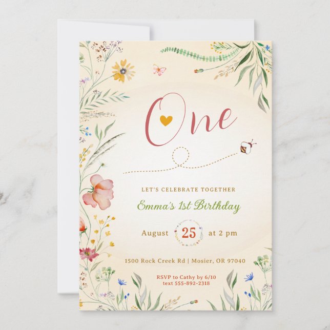 Convite A Garota 1rua Primeiro Aniversário de Verão (Frente)