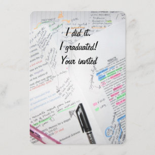 Convite A graduação convida o papel do reciclado