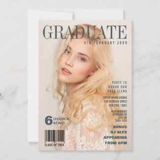 CONVITE A GRADUAÇÃO FINGE O PARTIDO DA CAPA DE REVISTA