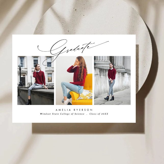 Convite à graduação moderna e anúncio (Criador carregado)