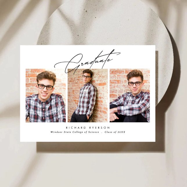 Convite à graduação moderna e anúncio (Criador carregado)