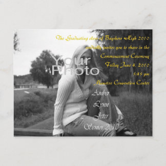 Convite A graduação personalizada do começo convida