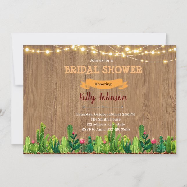 Convite à graduação succelente de Cactus (Frente)