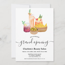 Convite A grande abertura de cocktails femininos modernos