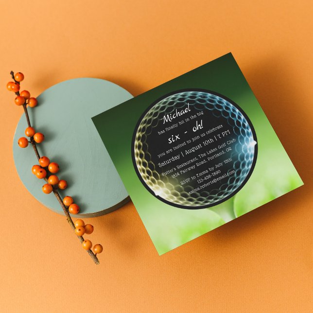 Convite A grande Festa de aniversário 60ª Golf de 60º Golf (Criador carregado)