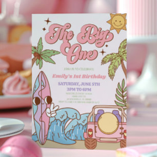 Convite A Grande Festa de primeiro aniversario de Surf de 