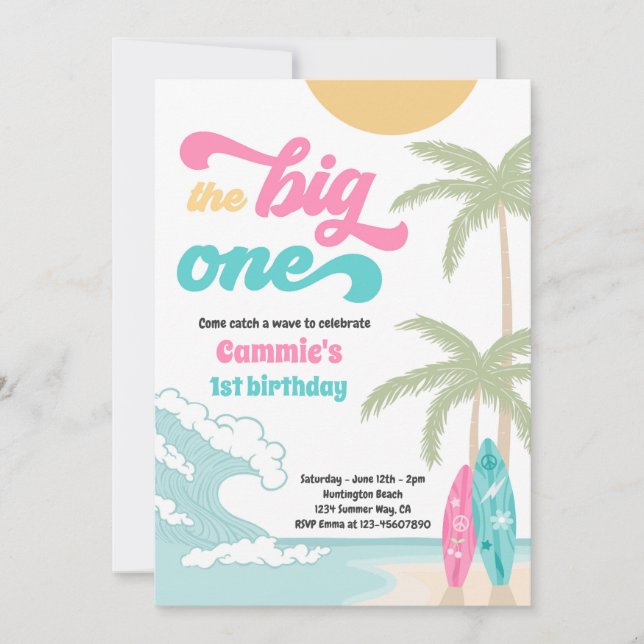 Convite A Grande Festa do primeiro aniversario do Surf Ret (Frente)