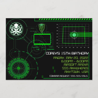 Convite A guerra Airsoft militar 5x7 convida Wyoming