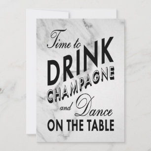Convite A hora de beber o feriado de Champagne convida (o