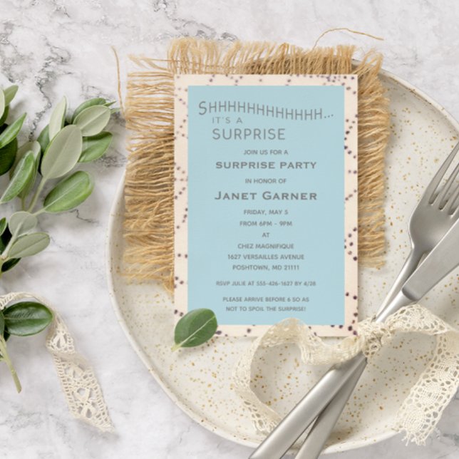 Convite à Idade Personalizada de Aniversário Surpr (Criador carregado)