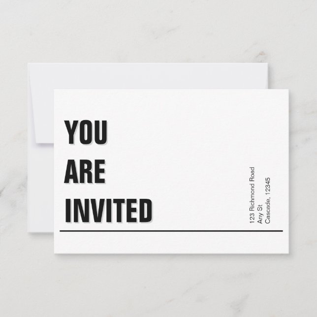 Convite à Igreja Mínima Branca (Frente)