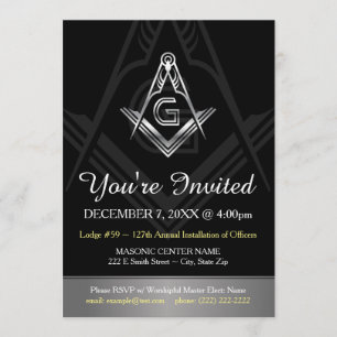 Convite à Instalação Anual Masônica de Agentes