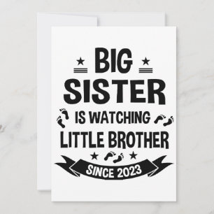 Convite A irmãzinha cuida do irmão mais velho.