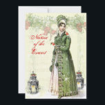 Convite A Joyous Noel (alternativo)<br><div class="desc">Uma bela placa de moda Regência de Vintage,  amontoada com imagens de vintage adoráveis de robins toma palco central nesta festiva chique romântica Jane Austen inspirou a colagem. © Wicktly Lovely</div>