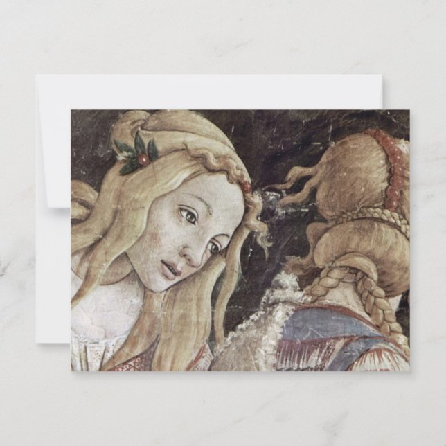 Convite A juventude de Moses, detalhe por Botticelli (Frente)