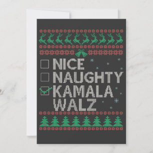 Convite A Kamala Harris Suéter Feio de Natal Eleição