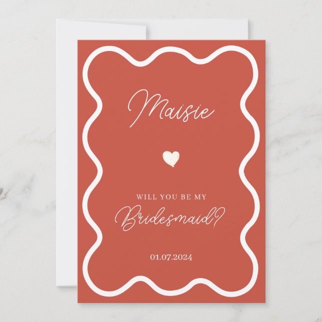 Convite A laranja queimada será minha proposta de dama de  (Frente)