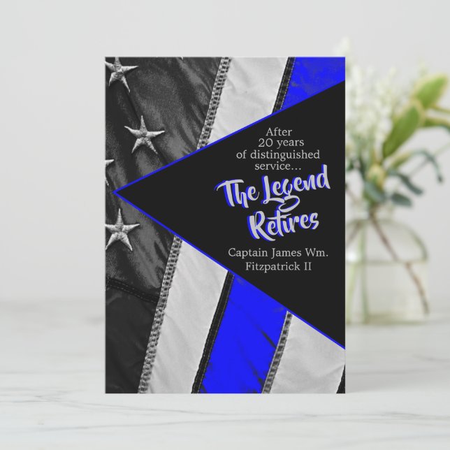 Convite A Legenda Retires da Polícia (Em pé/Frente)