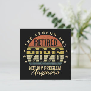 Convite A Lenda se Aposentou Gráfico Retro Sunset 2026