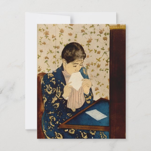 Convite A letra de Mary Cassatt (cerca de 1891) (Frente)