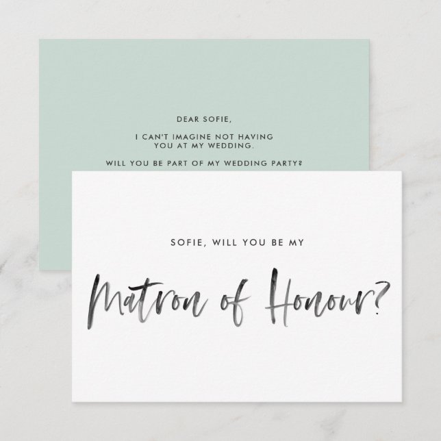 Convite A letra de pincel é a minha honra (Frente/Verso)