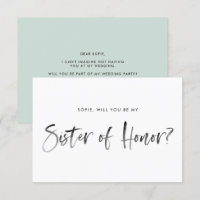 A letra de pincel é minha irmã de honra