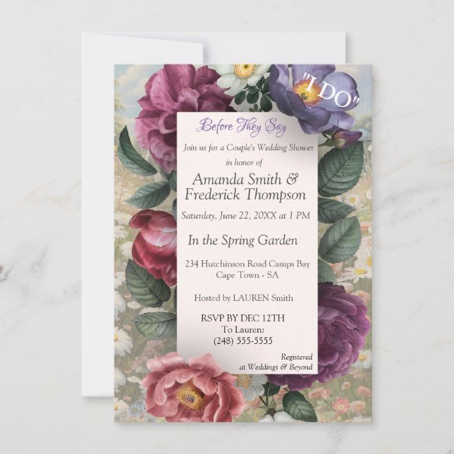 Convite A Língua das Flores (Frente)