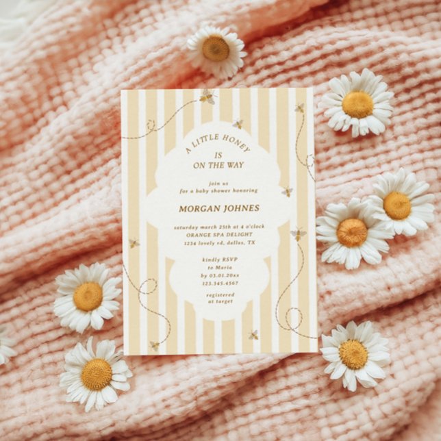 Convite A Little Bee Baby Shower Invitation (Criador carregado)