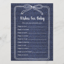 A Little Blue Jean Baby Denim Boy Baby Shower 