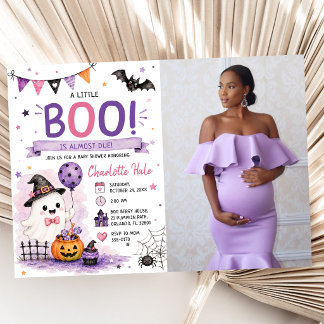 Convite A Little Boo Is Almost Due Baby Shower Photo