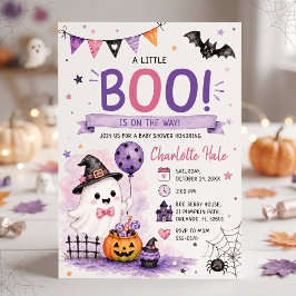 Convite A Little Boo Is On The Way Baby Shower