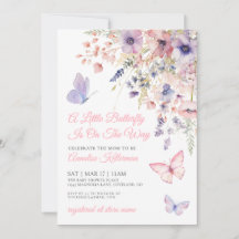 A Little Butterfly Wildflower Baby Shower