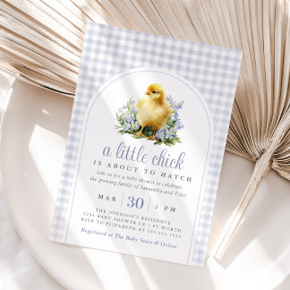 Convite A Little Chick Spring Lavender Baby Shower