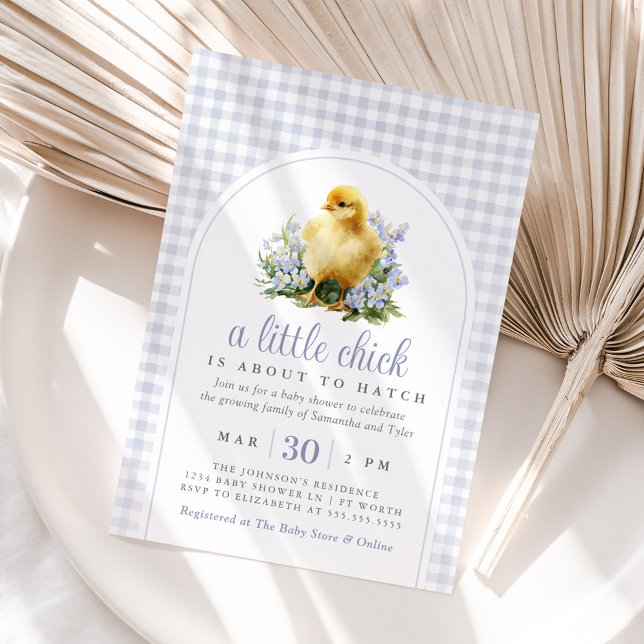 Convite A Little Chick Spring Lavender Baby Shower (Criador carregado)