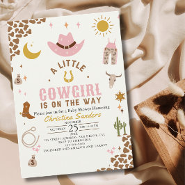 Convite A Little Cowgirl Is on The Way Cute Baby Shower