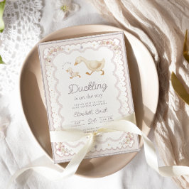 Convite A Little Duckling is on The Way Baby Shower