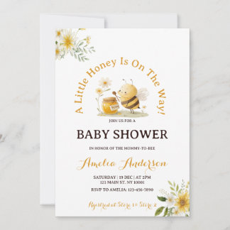Convite A Little Honey Bee Gender Neutral Baby Shower