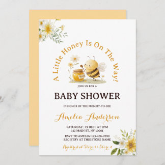 Convite A Little Honey Bee Gender Neutral Baby Shower