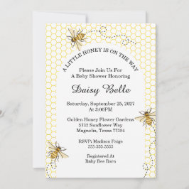 Convite A little Honey Is On The Way Baby Shower