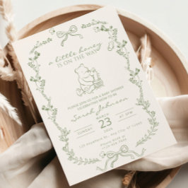 Convite A Little Honey Is On The Way Baby Shower Invite